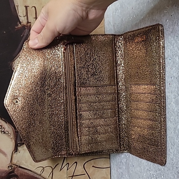 Mz Wallace Metallic Gold Wallet - Picture 8 of 11